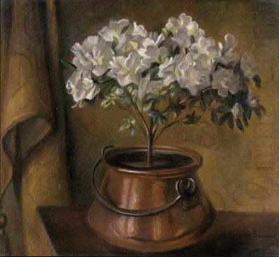 unknow artist Fanny Inama von Sternegg 1927, Blumenstock in Kupferkessel china oil painting image